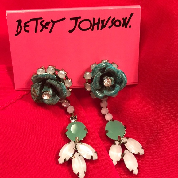 Betsey Johnson Jewelry - New! Betsey Johnson fun rose earrings! Super Fun!